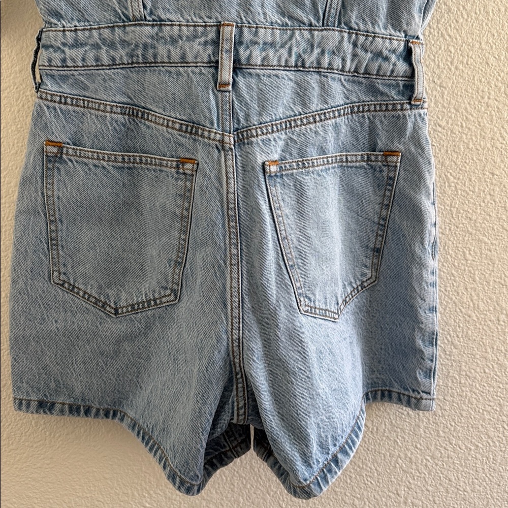 Abercrombie & Fitch Denim Zip Front Romper size Small - Picture 7 of 8